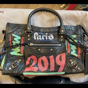 Balenciaga graffiti city bag small
